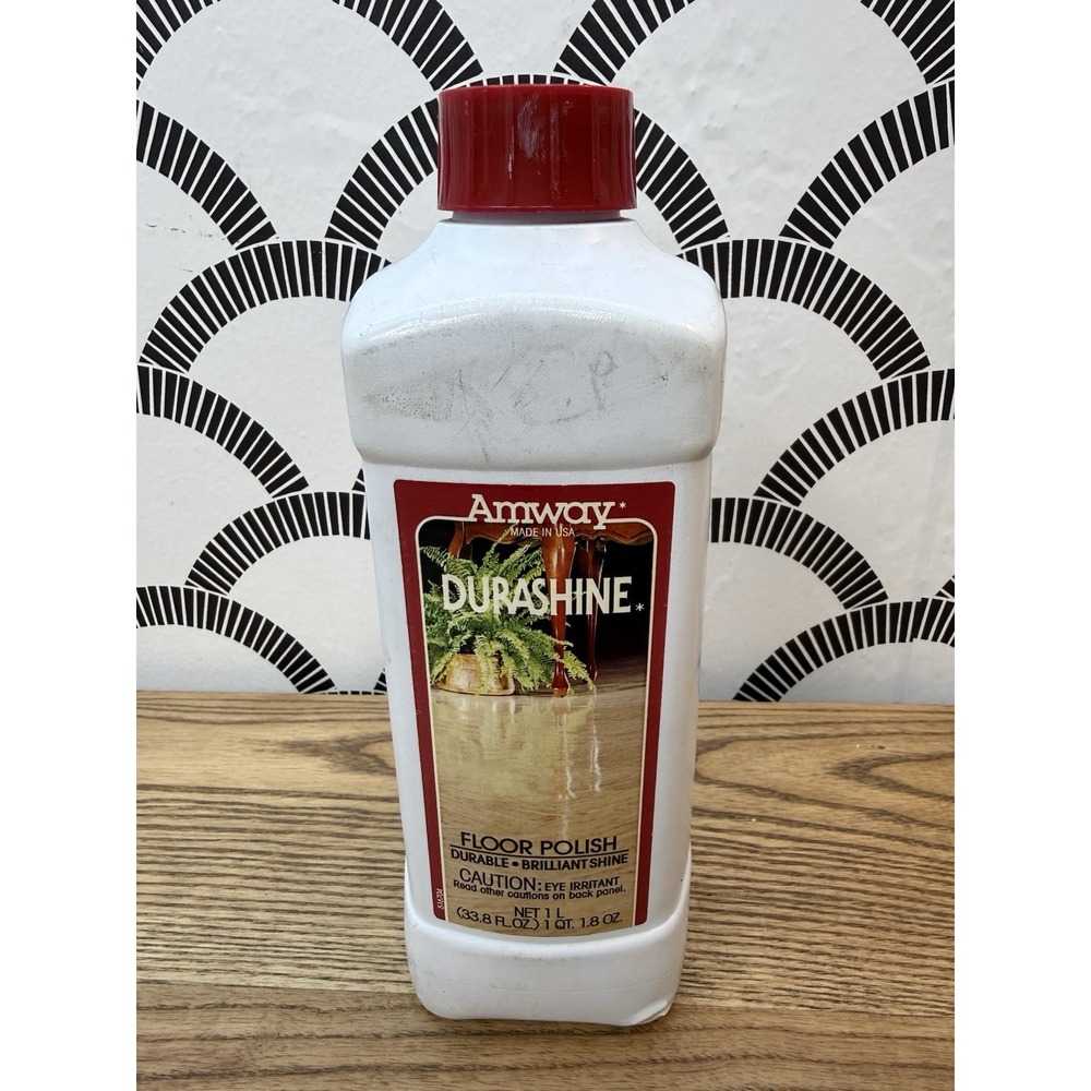 AMWAY DURASHINE FLOOR POLISH 33.8 FL OZ 95% FULL VTG 1995